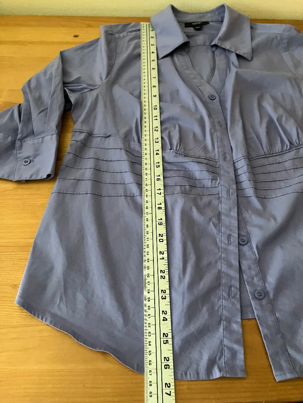 ALFANI HOUSE women's Button-down shirt/blouse light lavender purple 3/4 slvs 14W - Picture 5 of 9